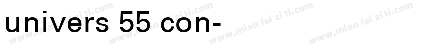 univers 55 con字体转换
